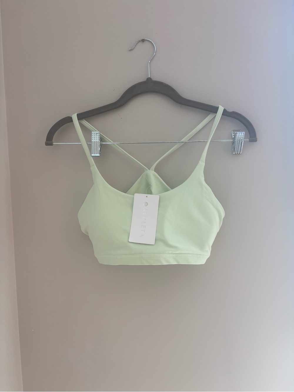 Athleta Light Mint Cross-Back Sports Bralette
